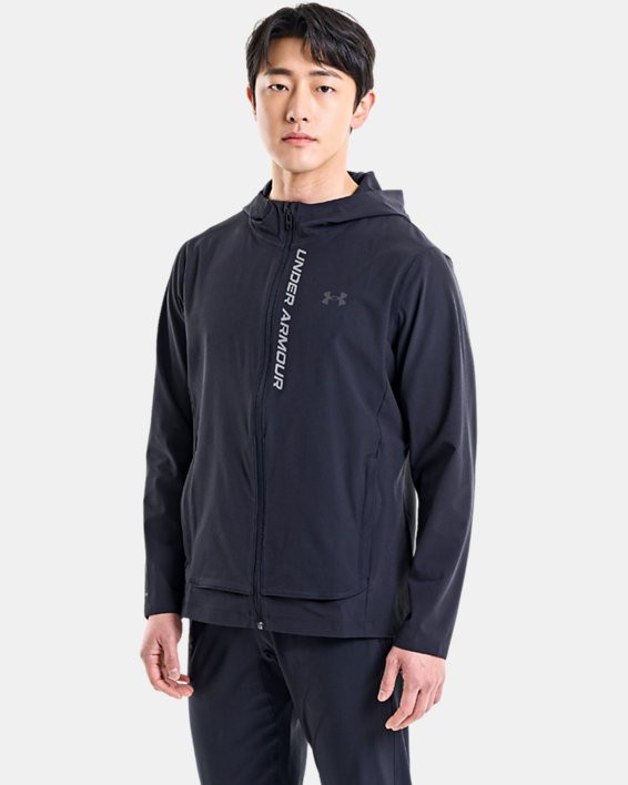 Men's UA OutRun The Storm Jacket in Black image number 0